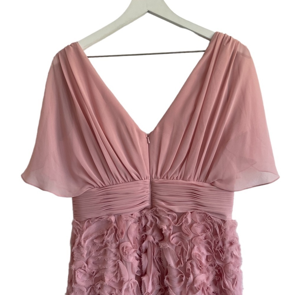 Js Collections Pink Rosette Chiffon Flutter Sleev… - image 7